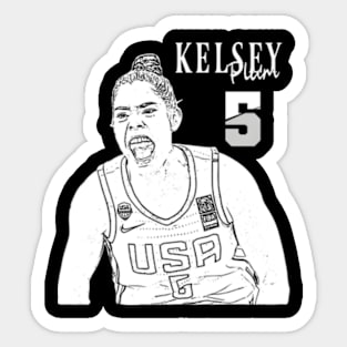 Kelsey Plum Usa White Sticker